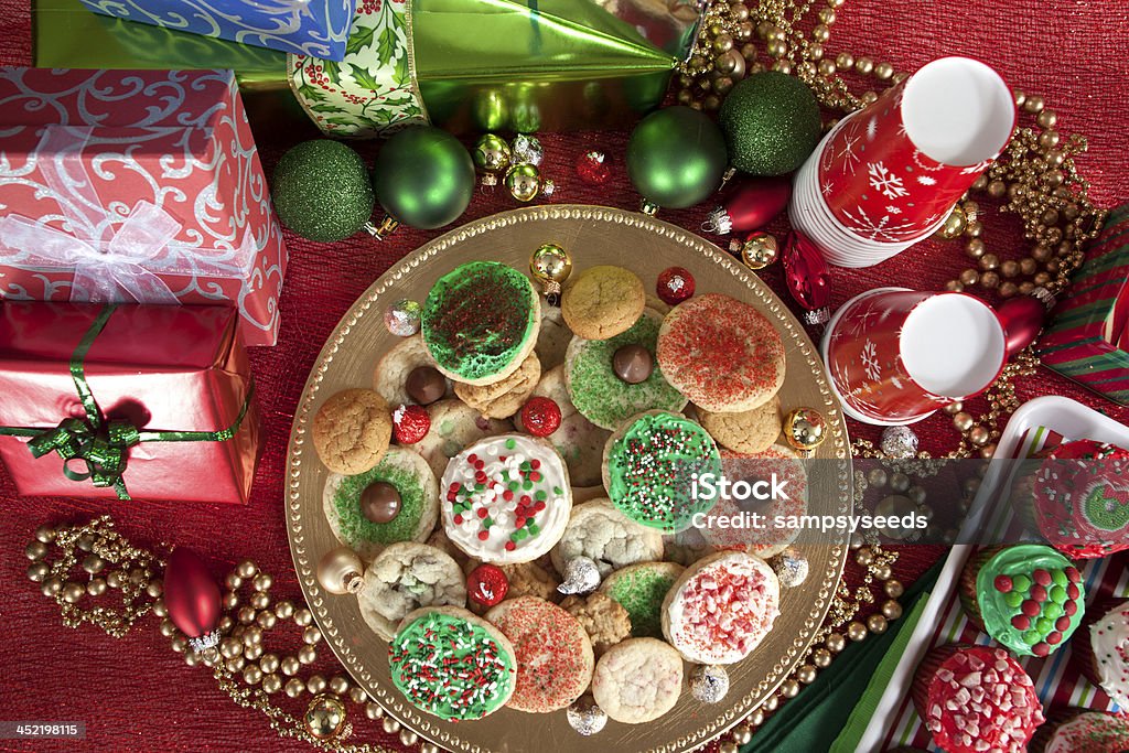 Festa de Natal - Royalty-free Biscoito com Impressão do Polegar Foto de stock