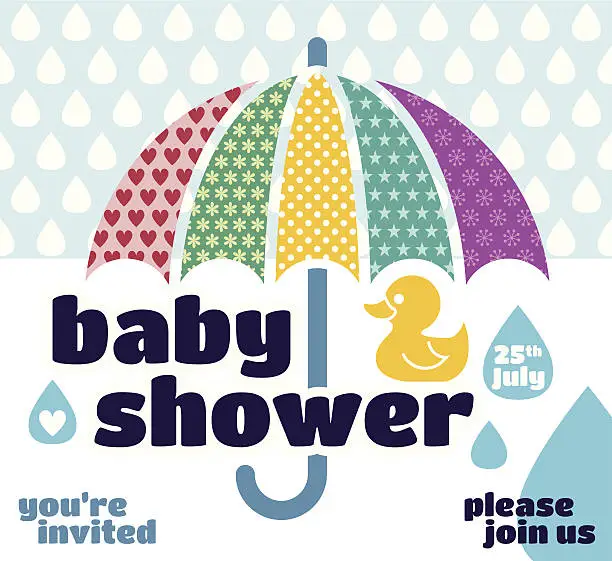 Vector illustration of Baby shower invitation