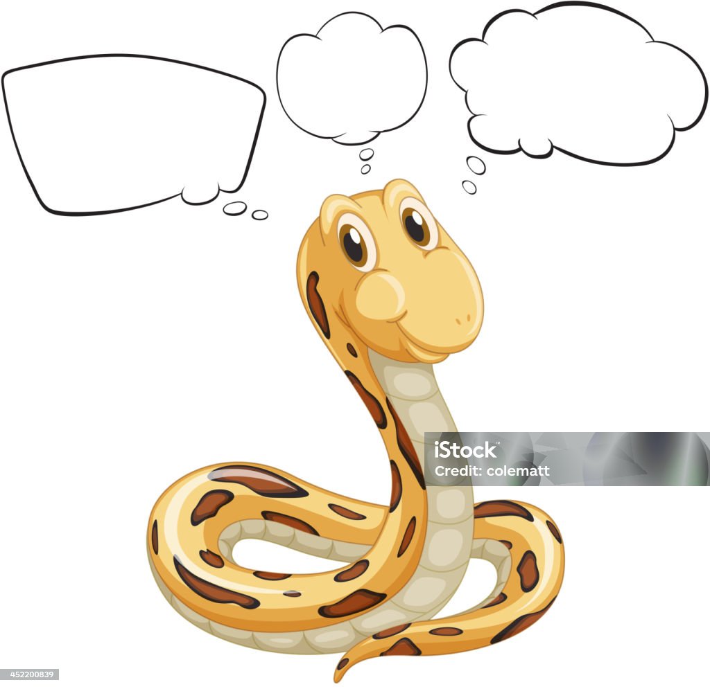 Serpent penser - clipart vectoriel de Bulle de dialogue libre de droits