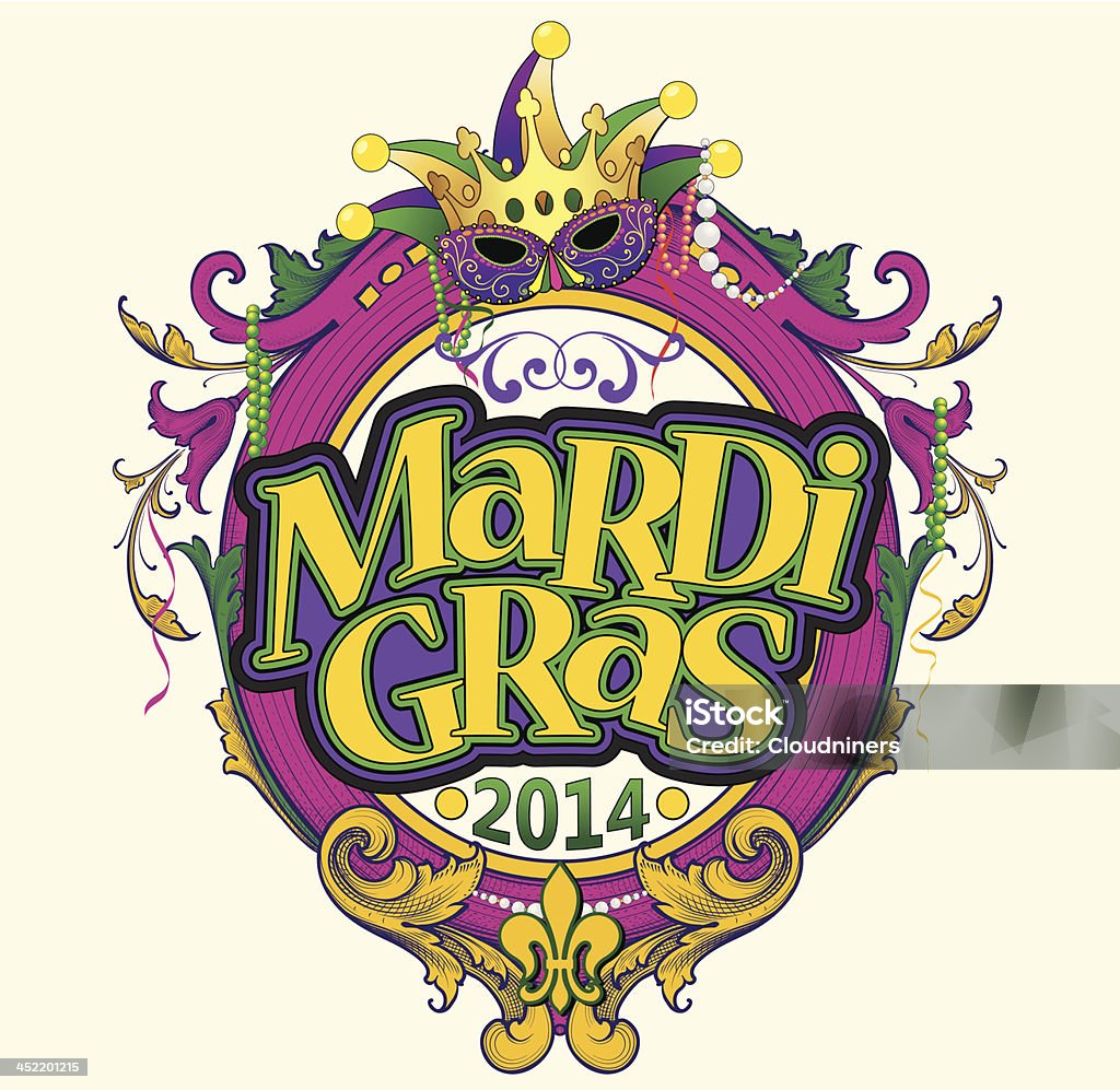 Quadro de texto de Mardi Gras - Vetor de Mardi Gras royalty-free