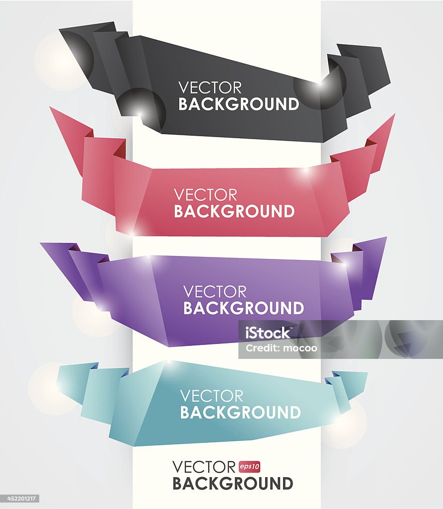 Abstract ribbon banner style layout.vector illustration. Abstract stock vector