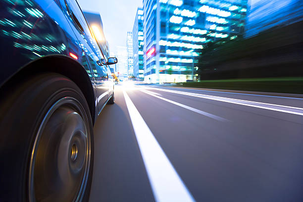 istock Driving in the sunset city. 452202117