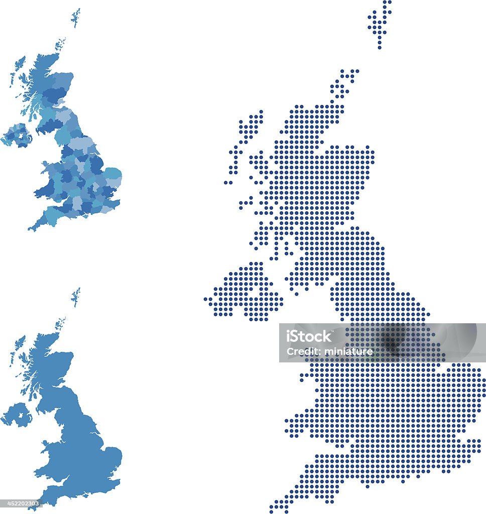 Mapa de Reino Unido - arte vectorial de Reino Unido libre de derechos