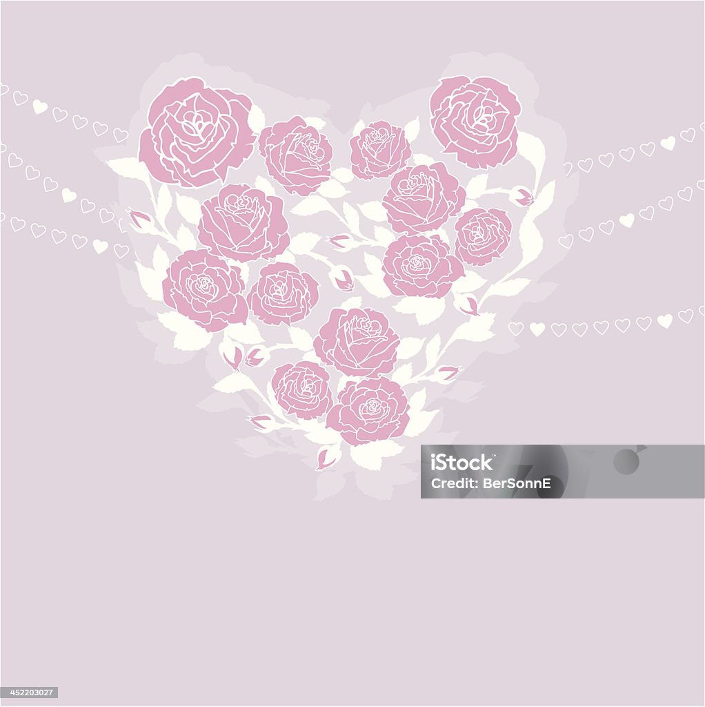 Vector illustration of Floral heart Abstract stock vector
