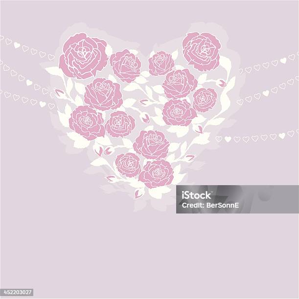 Vector Illustration Of Floral Heart Stock Illustration - Download Image Now - Abstract, Casual Clothing, Celebration