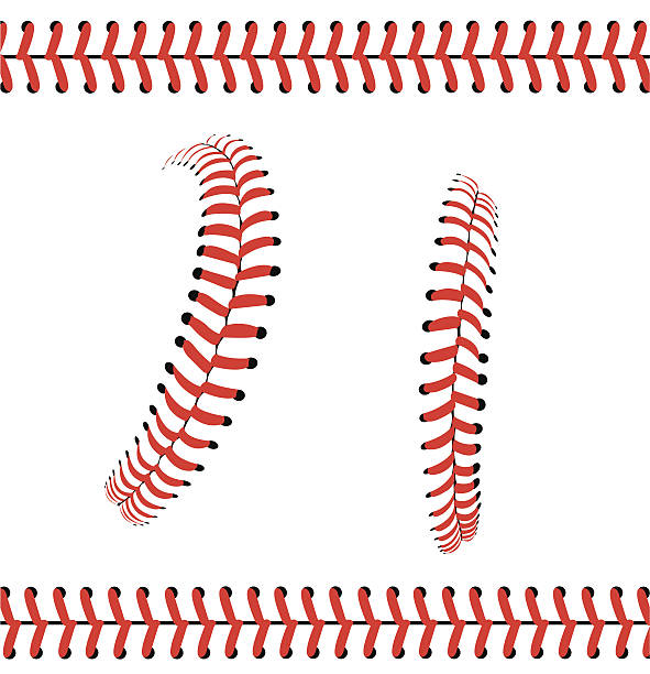 baseball szwy lub sznurówki-wzór - seam stock illustrations