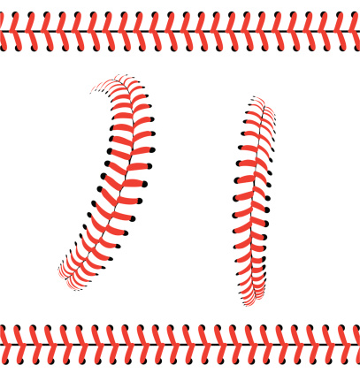 Baseball Stitches or Laces - Graphic Pattern. Check out my 