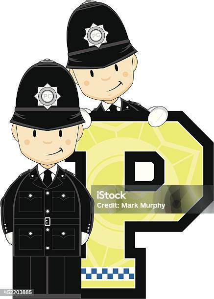 Ilustración de Linda British Policías Letra P y más Vectores Libres de Derechos de Clip Art - Clip Art, Corbata, Cuerpo de policía