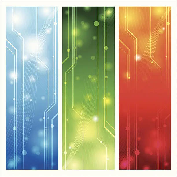 Vector illustration of Colorful technical background vector