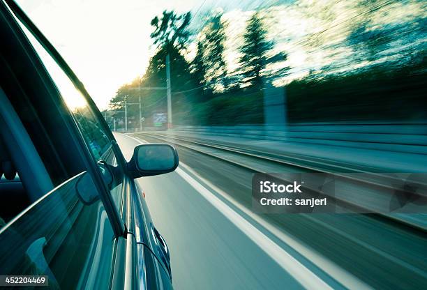 Driving Car At The City Stock Photo - Download Image Now - Blurred Motion, Car, Day