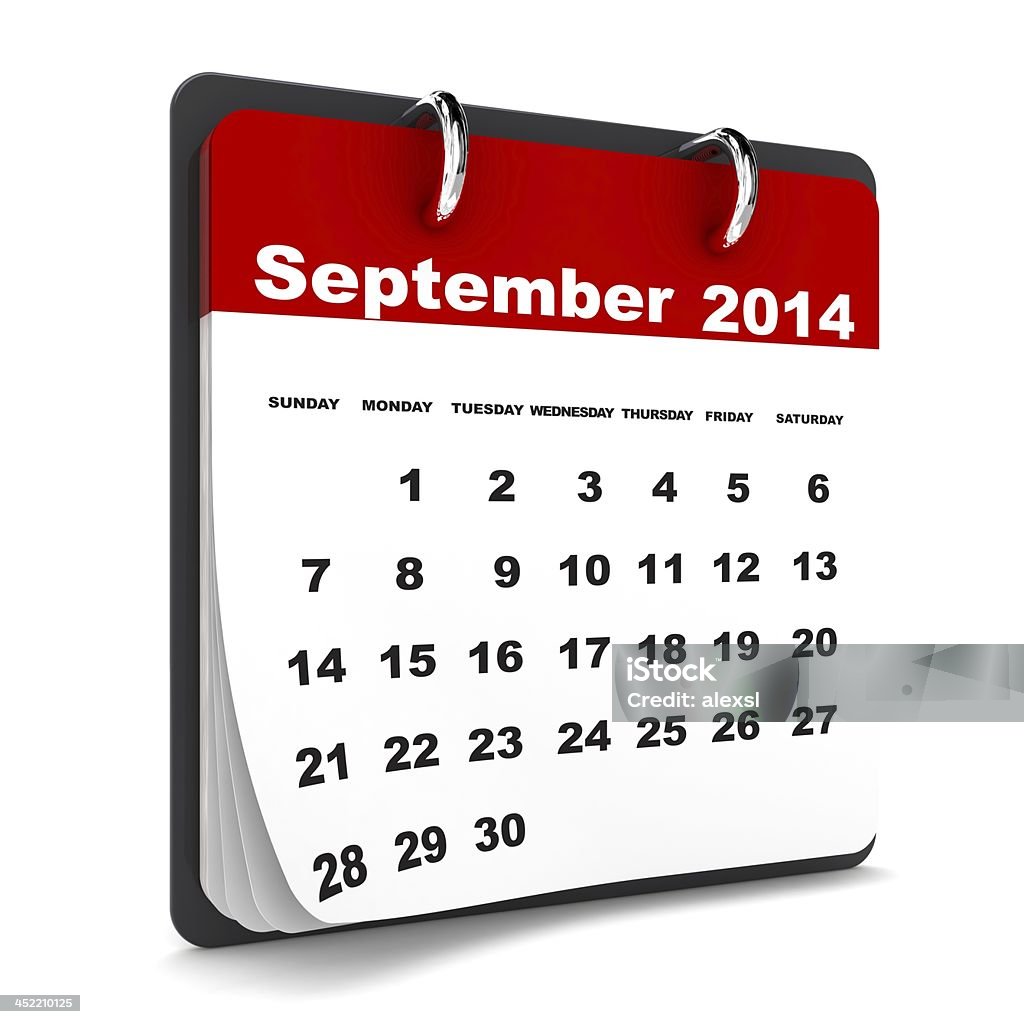2014 年 9 月のカレンダーシリーズ - 2014年のロイヤリティフリーストックフォト