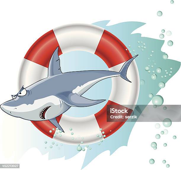 Shark Stock Illustration - Download Image Now - Buoy, Danger, Depression - Land Feature