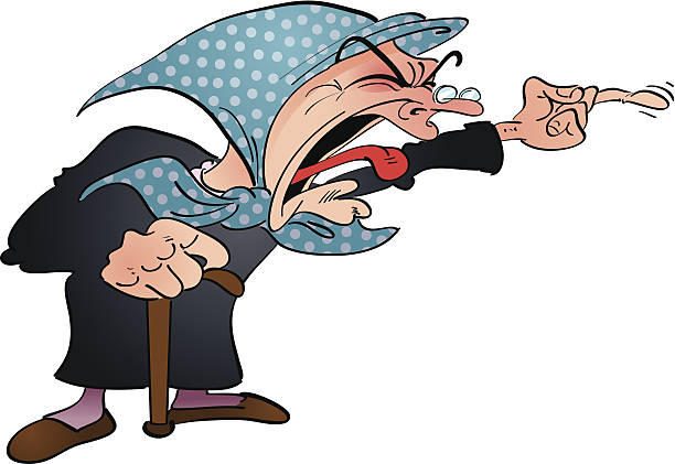 Grandma Yelling Stock Illustration - Download Image Now - Senior Women,  Anger, Shivering - iStock