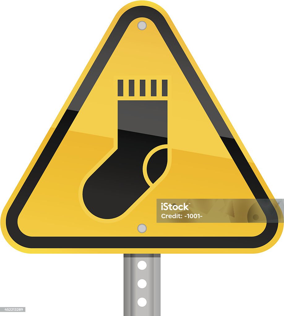 Patrón de Navidad negro Pictograma triángulo de advertencia amarillo señal - arte vectorial de Acero libre de derechos
