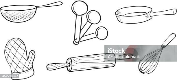 Cuire Outils De Vecteurs libres de droits et plus d'images vectorielles de Pâtisserie - Pâtisserie, Saupoudreuse à farine, Acier