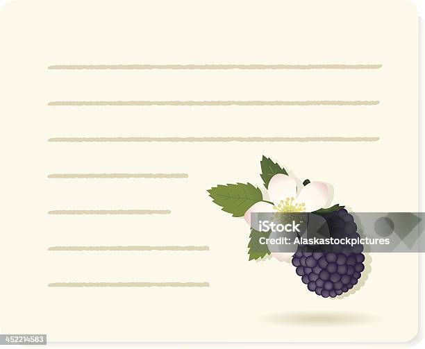 Blackberry는 Recipepaper 검은색 라즈베리에 대한 스톡 벡터 아트 및 기타 이미지 - 검은색 라즈베리, 과일, 꽃-꽃의 구조