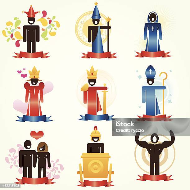 Tarots Characters Stock Illustration - Download Image Now - Icon Symbol, Queen - Royal Person, Tarot Cards