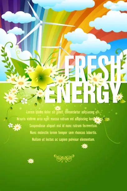 Vector illustration of Fresh Energy Background