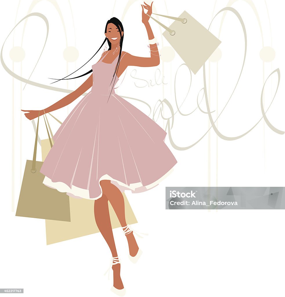 Shopping _moment di pleasure_02 - arte vettoriale royalty-free di Adulto