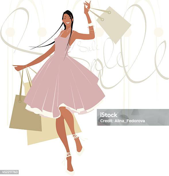 Shopping Moment Di Pleasure02 - Immagini vettoriali stock e altre immagini di Adulto - Adulto, Alla moda, Amicizia