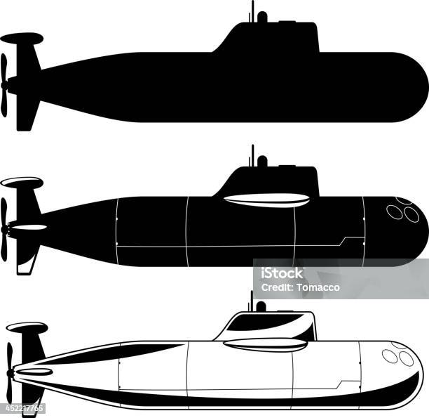 Submarino Guerra Ícones - Arte vetorial de stock e mais imagens de Submarino - Veículo Aquático - Submarino - Veículo Aquático, Subaquático, Vetor