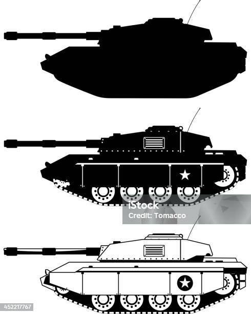 Militärische Symbole Tanktop Stock Vektor Art und mehr Bilder von Panzer - Panzer, Erster Weltkrieg, Militär