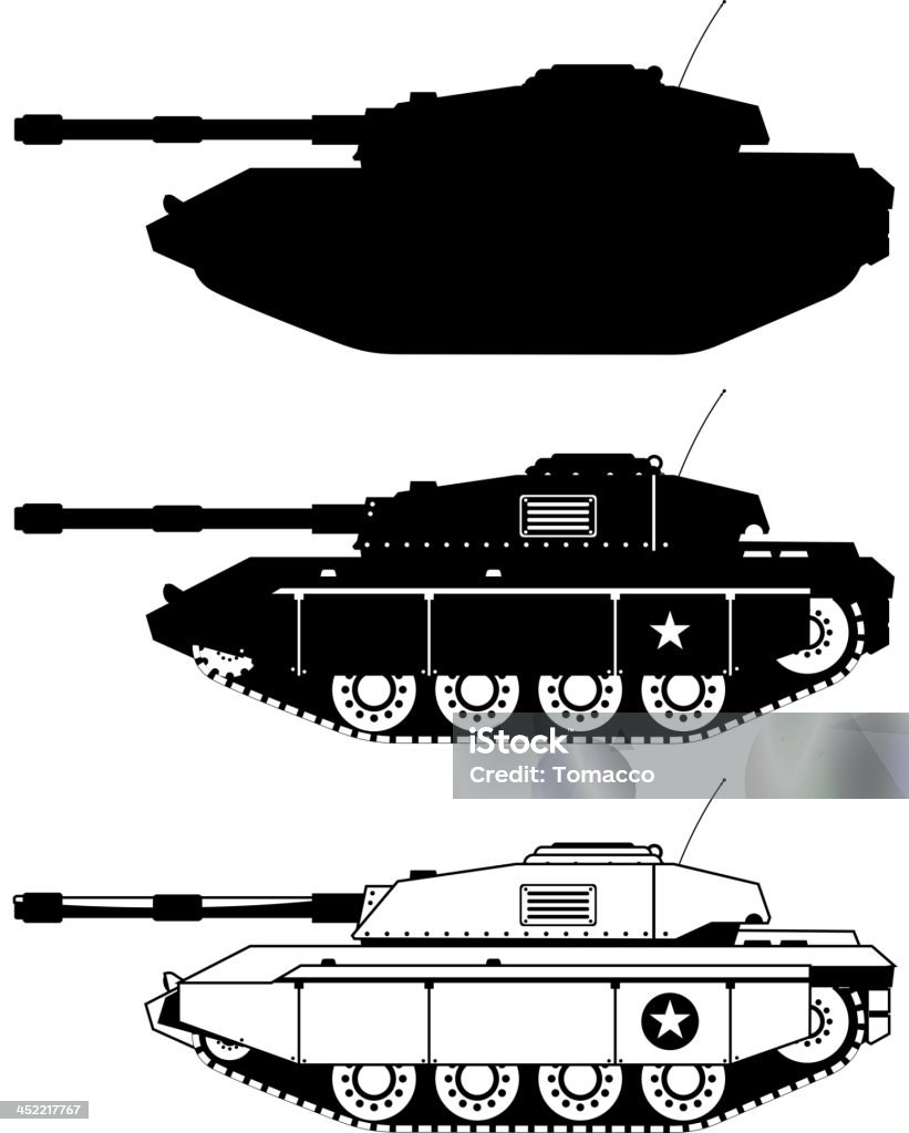 탱크 군용동물에는 아이콘 - 로열티 프리 탱크 벡터 아트