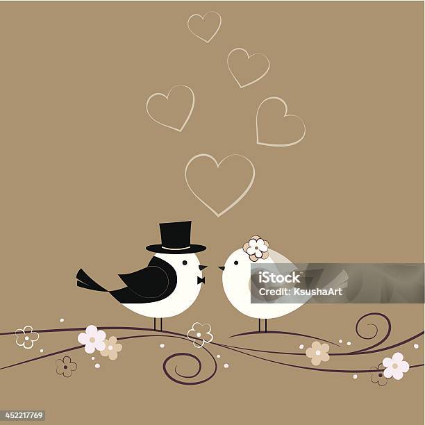 웨딩 카드 새 새에 대한 스톡 벡터 아트 및 기타 이미지 - 새, 사랑, 결혼식