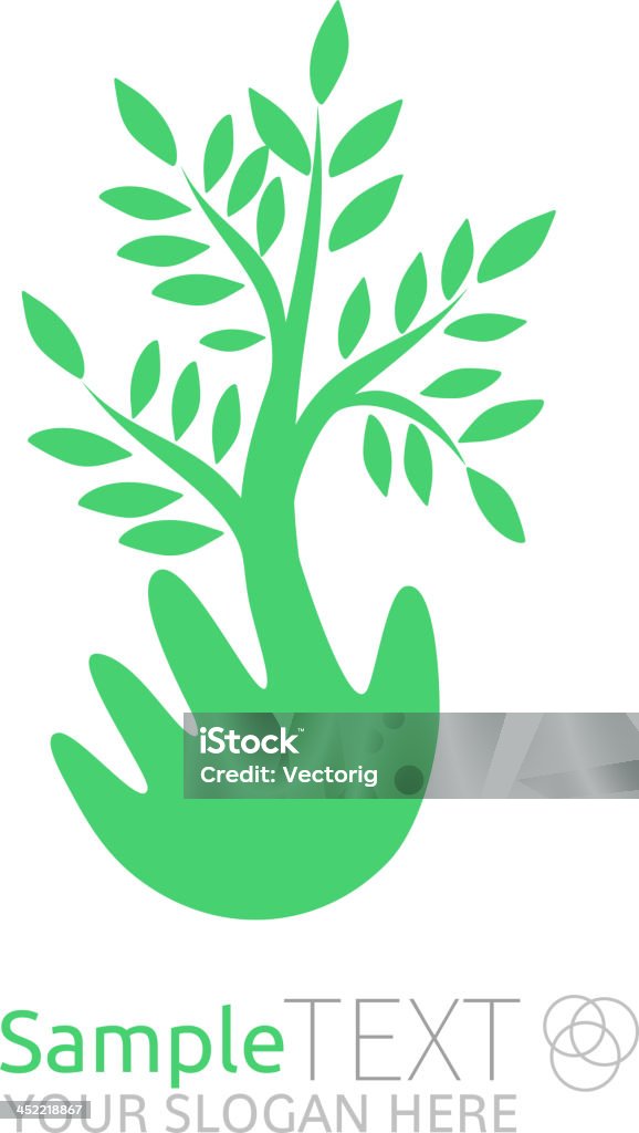 Tree Hand Reference Hand And Tree Stock Illustration - Download Image Now - Giving, Tree, A ...