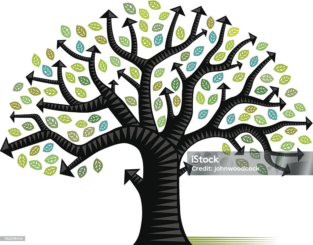 Árbol de flecha - arte vectorial de Árbol libre de derechos