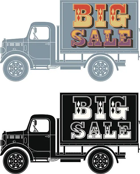 Vector illustration of Sale truck