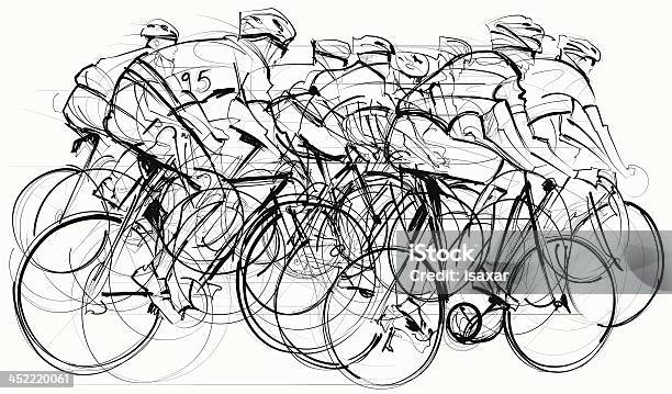 Ciclistas Em Competição - Arte vetorial de stock e mais imagens de Ciclismo - Ciclismo, Bicicleta, Desporto de Competição - Desporto