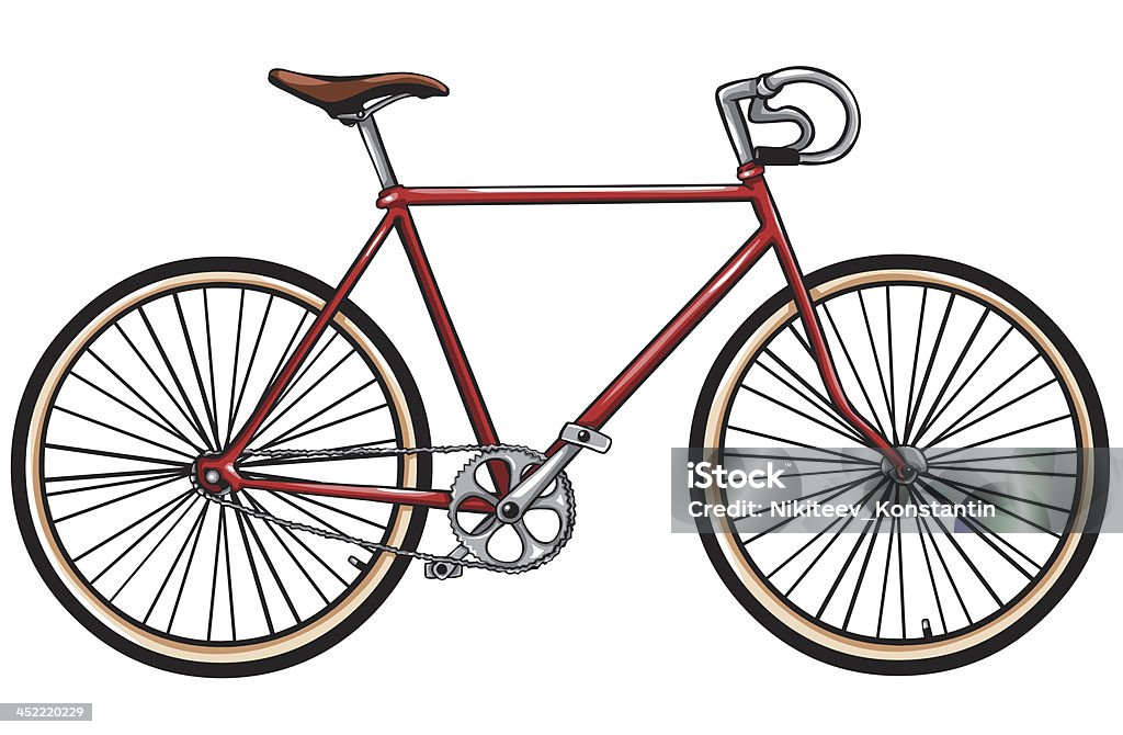 Vektor roten Fahrrad - Lizenzfrei Fahrrad Vektorgrafik