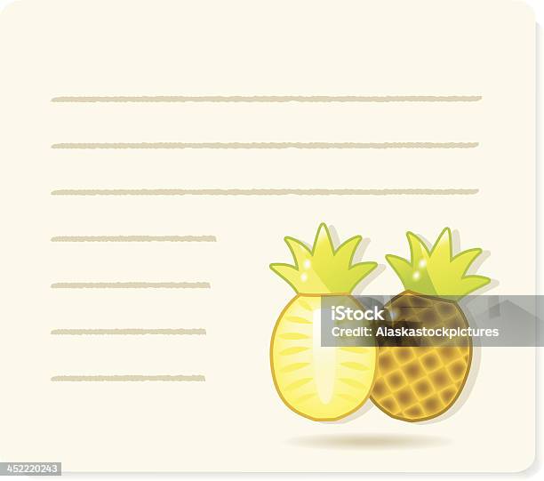 Pinepas Is A Recipepaper Stock Illustration - Download Image Now - Brown, Food and Drink, Fruit