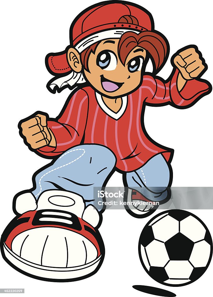 アニメマンガのサッカー選手 - 漫画のロイヤリティフリーベクトルアート