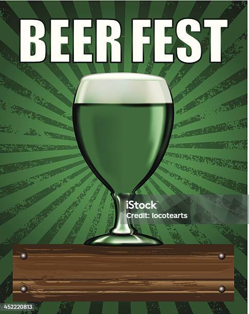 Пиво Плакат С Зеленая Чашка — стоковая векторная графика и другие изображения на тему Октоберфест - Октоберфест, Меню, Алкоголь - напиток