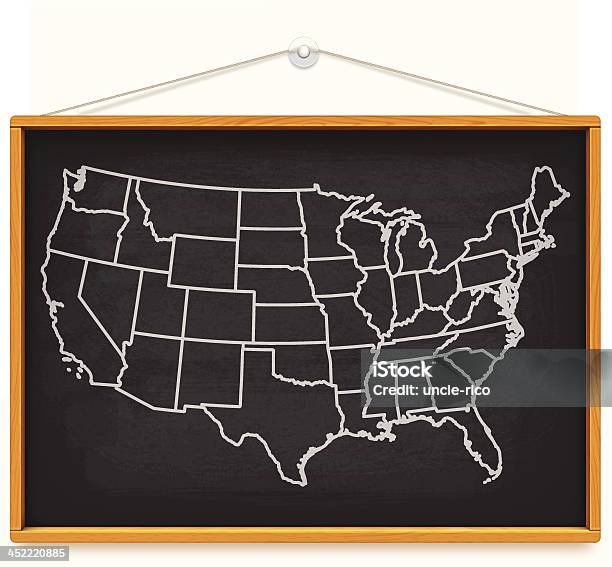 Vetores de Estados Unidos Mapa Da Grande Quadronegro e mais imagens de Alfinete - Alfinete, Armação de Construção, As Américas