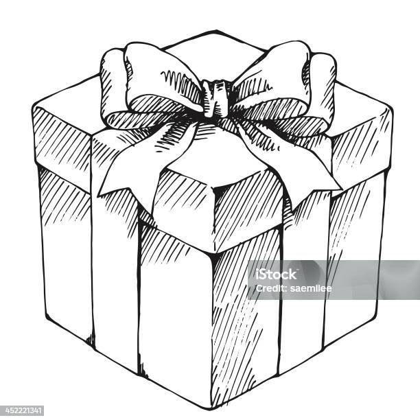 Hand Drawn Gift Box Stock Illustration - Download Image Now - Gift, Drawing - Art Product, Drawing - Activity