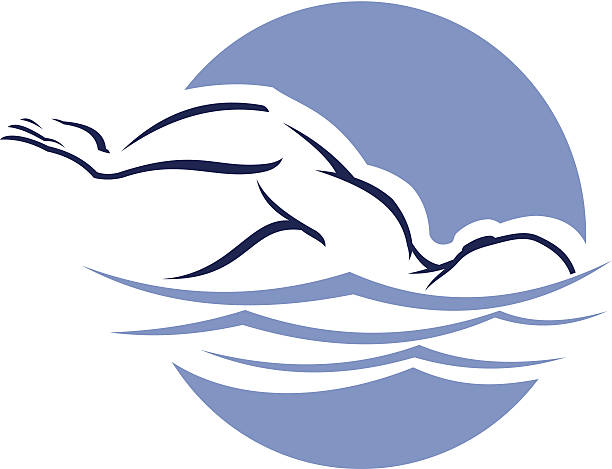 Swimmer logo Swimmer logo. High resolution PNG file is also added. shoulder tattoo designs for men stock illustrations