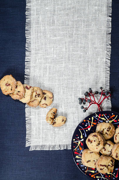 istock Porcelain dishes and cookies with cranberries 452223677