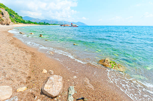 istock calm turquoise sea and rocky shore 452226875