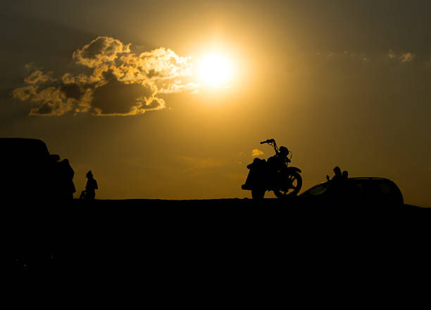 istock Motorcycle silhouette against the sunset 452226887