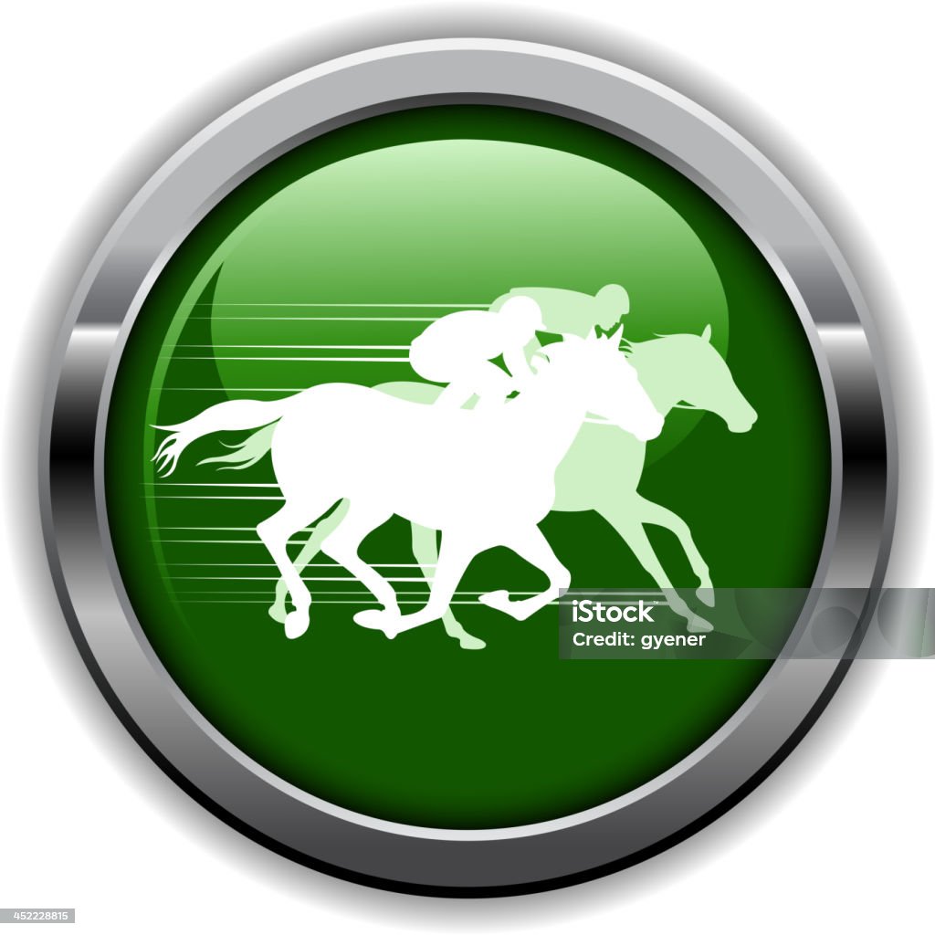 Course hippique silhouette label - clipart vectoriel de Course hippique libre de droits