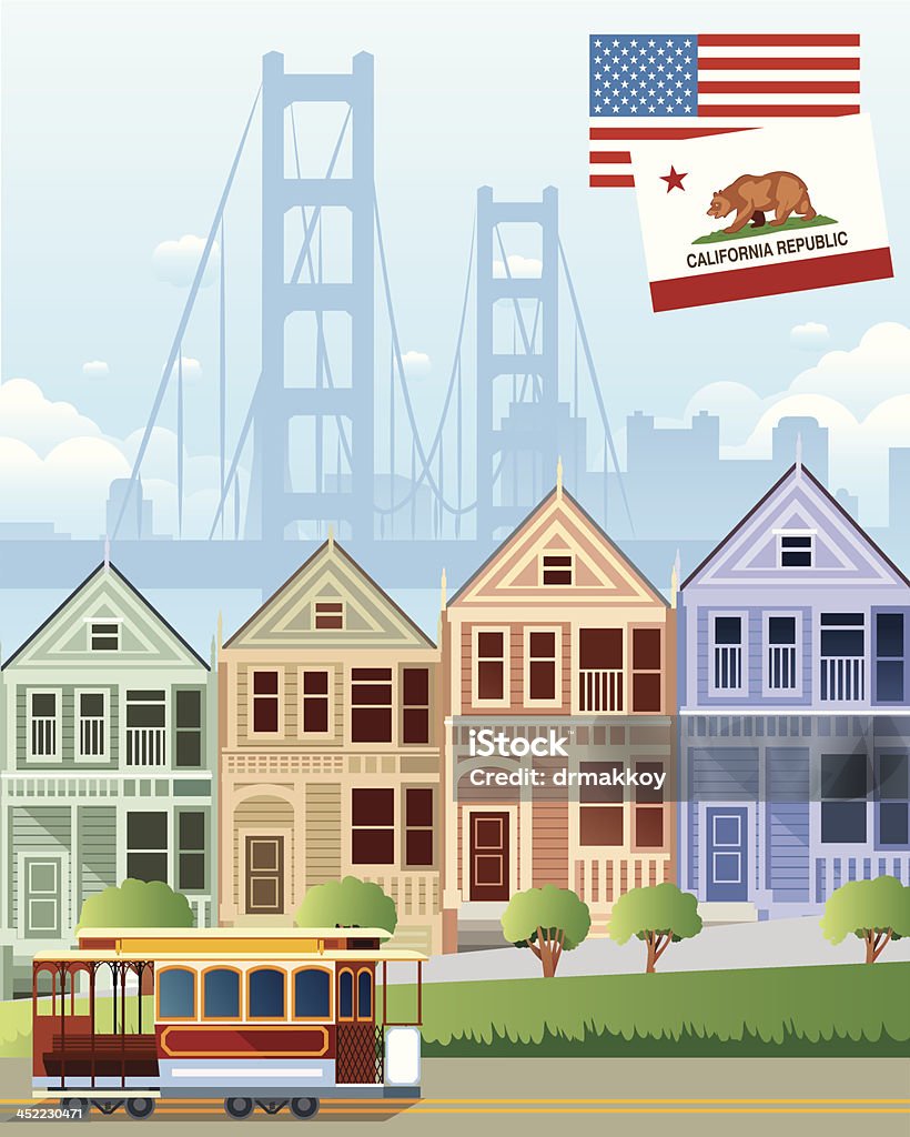 De San Francisco - clipart vectoriel de San Francisco - Californie libre de droits