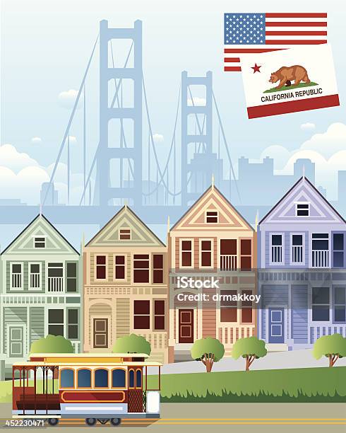 De San Francisco Vecteurs libres de droits et plus d'images vectorielles de San Francisco - Californie - San Francisco - Californie, Habitation, Intérieur de maison