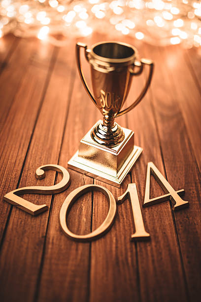 istock Gold 2014 New year text with trophy 452230535