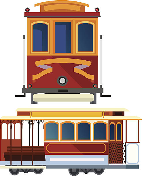 Cable Car in San Francisco Vector Cable Car in San Francisco san francisco flag stock illustrations