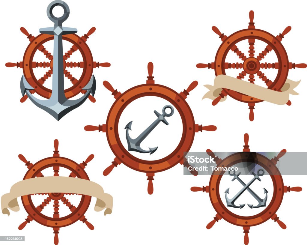 Bateau roue de Gouvernail de direction - clipart vectoriel de Affaires libre de droits