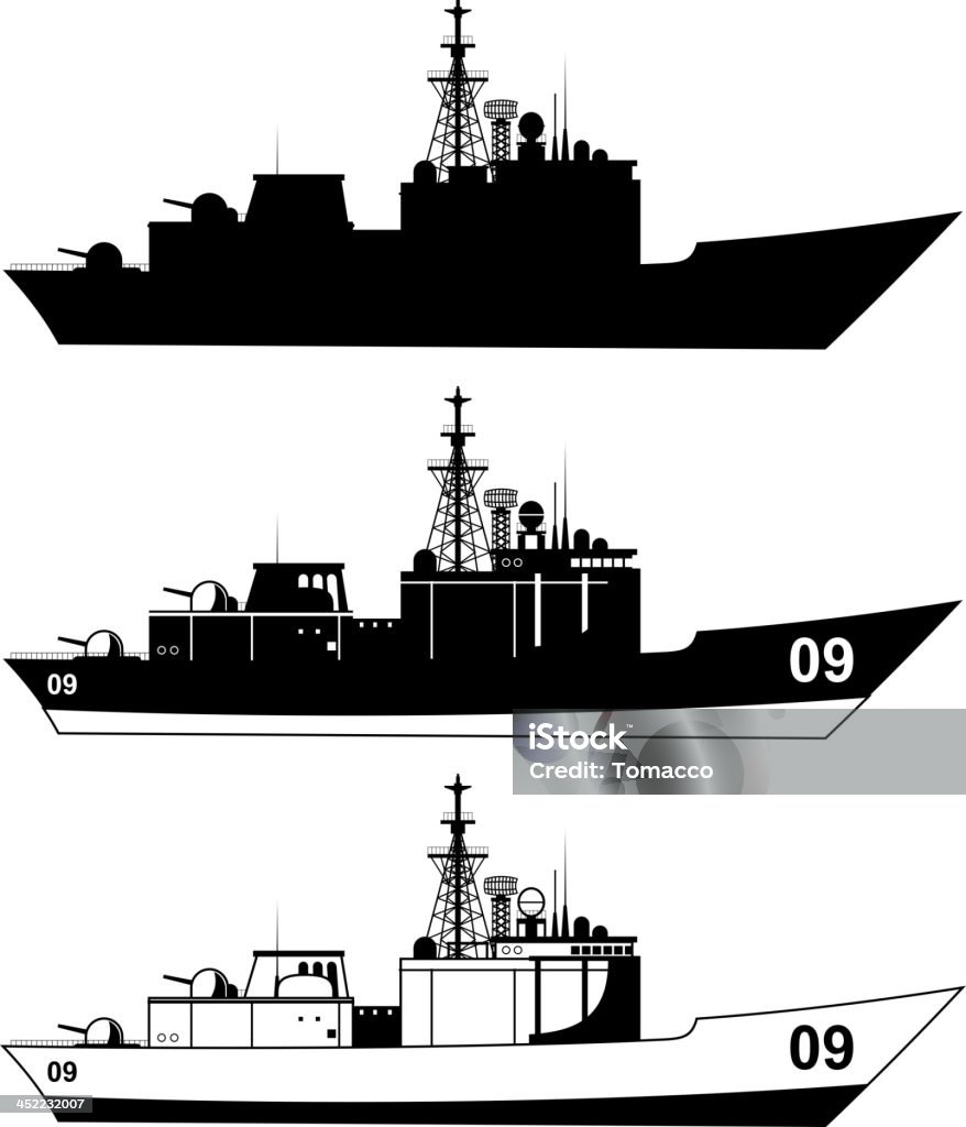 Krieg Military Ship - Lizenzfrei Militär Vektorgrafik