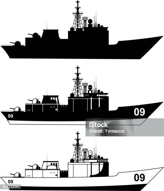 Krieg Military Ship Stock Vektor Art und mehr Bilder von Militär - Militär, Militärische Einsatzkräfte, Wasserfahrzeug